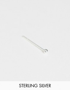 Серебряная серьга-гвоздик для носа ASOS DESIGN-Серебряный