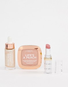 Набор косметических средств LOreal Lifes a Peach Easy Glow - скидка 28-Мульти Loreal