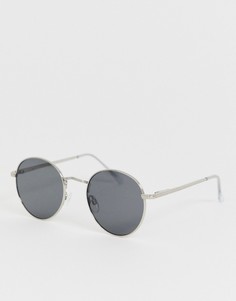 Круглые солнцезащитные очки серебристого цвета AJ Morgan-Серебряный