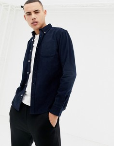 Вельветовая рубашка D-Struct Fine Needle-Темно-синий