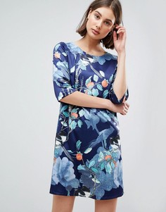 Цельнокройное платье с цветочным принтом Lavand-Темно-синий