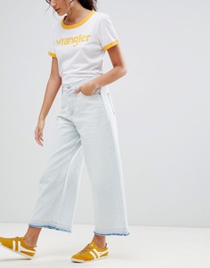 Широкие укороченные джинсы Wrangler-Белый
