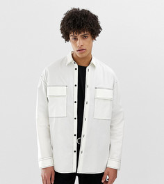 Белая oversize-рубашка с двумя карманами Noak-Белый