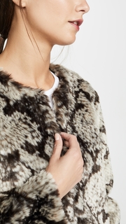 BB Dakota Snake Out Faux Fur Jacket