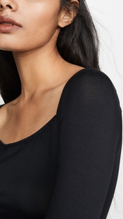 Enza Costa Italian Viscose Square Neck Top