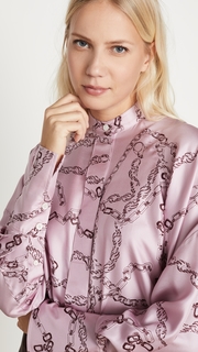 Victoria Beckham Tie Neck Raglan Blouse