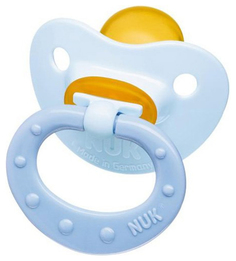 Соска-пустышка латексная для сна Nuk Baby Blue с кольцом р. 2