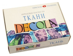 Художественные краски DECOLA Акриловые по ткани 12 цветов Невская Палитра