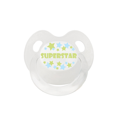 Пустышка BIBI Dental Basic Care 0-6 мес., Super Star White