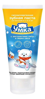 Детская зубная паста Умка С экстрактами липы и зерен овса 65 г