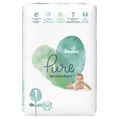 Подгузники Pampers Pure Protection 2-5 кг, размер 1, 50 шт.