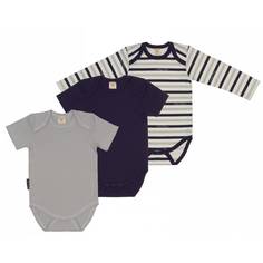 Комплект боди 3 шт Lucky Child, цв. серый, 86 р-р