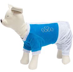 Костюм для собак OSSO Fashion, спортивный, велюр, мужской, синий, 22