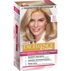 Крем-краска для волос LOreal Excellence стойкая тон 9.1 "Очень светло-русый пепельный"