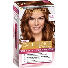 Крем-краска для волос LOreal Excellence стойкая тон 6.41 "Элегантный медный"