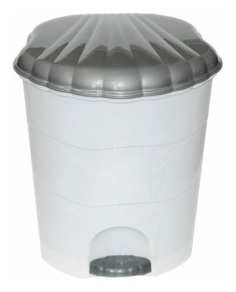 Ведро Violet 0518/1 Белый, серый