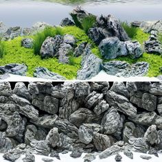 Фон-пленка для аквариума Juwel Poster 4, L, акваскейпинг/камни, 100х50 см