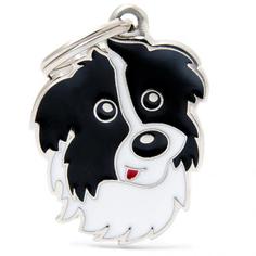 Медальон на ошейник My Family Border Collie ID Tag, бордер-колли, средний