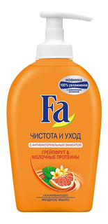 Жидкое мыло Fa Чистота и уход Грейфрут и молочные протеины, антибактериальное 250 мл