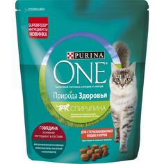 Сухой корм для кошек Purina One Природа здоровья, для стерилизованных, говядина, 680 г