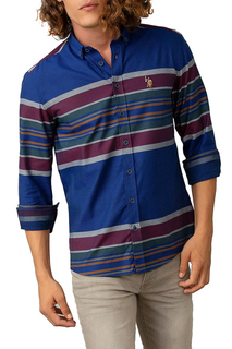Рубашка мужская U.S. POLO Assn. G081SZ0040ANNETTE KR0215 синяя S