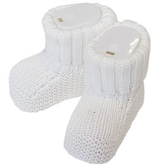 Пинетки вязаные Папитто белые 73-7021, размер 20