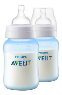 Детская бутылочка Philips Avent Classic+ SCF565/27 для мальчиков, 260 мл, 2 шт., 1 мес.+