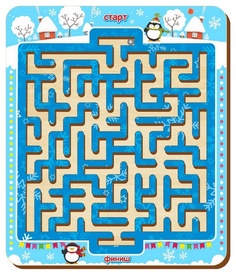 Головоломка "Лабиринт №2", большой Woodland (Сибирский сувенир)