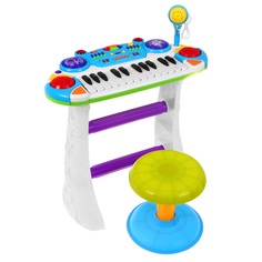 Игрушечный синтезатор Play at Home со стульчиком и микрофоном BB335B