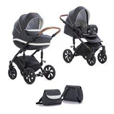 Коляска 2 в 1 Tutis Mimi Style антрацит, белый