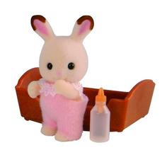 Игровой набор sylvanian families малыш шоколадный кролик