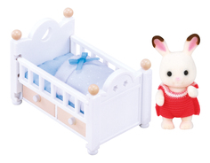 Игровой набор sylvanian families малыш и детская кроватка