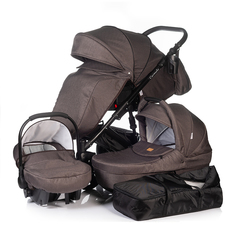 Универсальная модульная коляска 4 в 1 QUALI CARMELO коричневый Babyhit