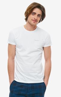 Футболка мужская Pepe Jeans PM503835.800 белая/серая S