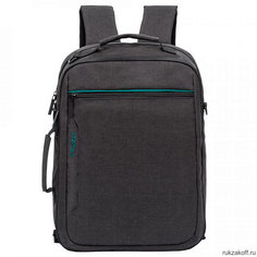 Мужской рюкзак Grizzly RU-805-1 черный - бирюзовый
