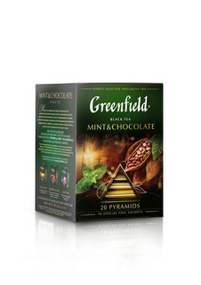 Чай черный Greenfield в пирамидках mint&chocolate 20 пакетиков