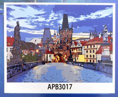 Холст с красками "Палитра. Рисование по номерам. Вечерняя мостовая", 30х40 см Рыжий кот
