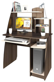 Компьютерный стол Атлант Интел 17 97x60x135 см, бежевый/коричневый Atlant