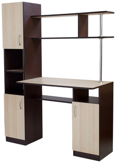 Компьютерный стол Бител СК-7 120x50x160 см, бежевый/коричневый
