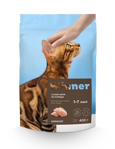 Сухой корм для кошек Winner, курица, 2 кг