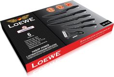Набор ножей 6 предметов c антибактериальным покрытием Loewe LW-18110