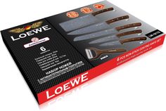 Набор ножей 6 предметов c антибактериальным покрытием Loewe LW-18170