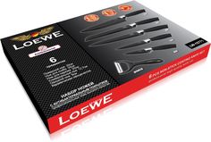Набор ножей 6 пр. c антибактериальным покрытием Loewe LW-15771