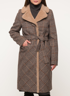Пальто женское Galla Lady Мирра коричневое 42 RU
