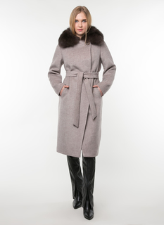 Пальто женское Galla Lady Афина коричневое 42 RU