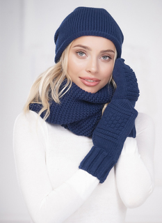 Шапка женская Siberika 1048/16 синяя 54-56