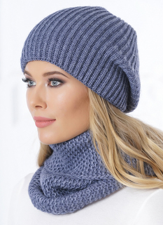 Шапка женская Siberika 1003/10 синяя 54-56