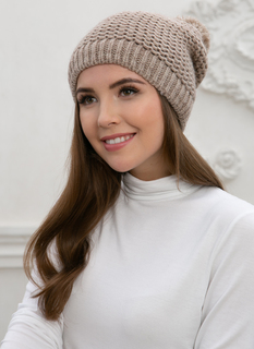 Шапка женская Siberika 1025/4 бежевая 54-56