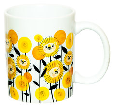 Керамическая кружка 3Dollara Подсолнухи-львята. MUG0351
