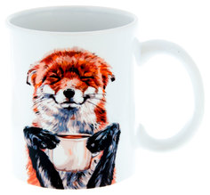 Керамическая кружка 3Dollara Лиса с кофе. MUG0185